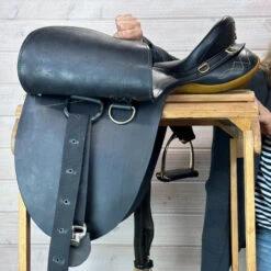 Used Porter's Stockman Drafter Australian Saddle 16/W -Horse Supplies Store 328 L Flap 00680.1686182206