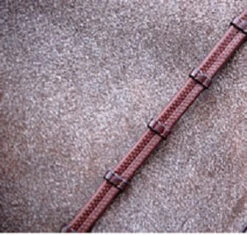 Dy'on Fancy Stitch Rubber Reins With Stops