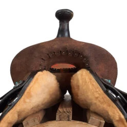 Alamo Saddlery Aztec Arrow Barrel Saddle -Horse Supplies Store aztec arrow barrel brown orange red front AZTEC ARROW alamo 25637.1650658492