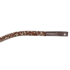 Kavalkade Button Curved Browband -Horse Supplies Store button browband brown coffee 20218 kavalkade 76786.1682701450