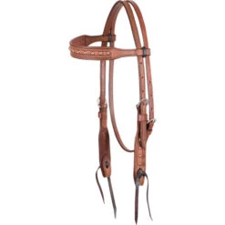Martin Saddlery Copper Dots Rope Brow Headstall