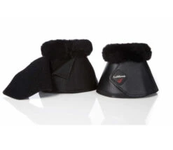 LeMieux Lambswool Overreach Boots -Horse Supplies Store lambswool bell boot black closure 7664 lemieux 50223.1638397559