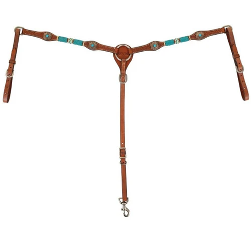Circle Y Turquoise Round Up Breast Collar 2 Circle Y Turquoise Round Up Breast Collar - Image 2